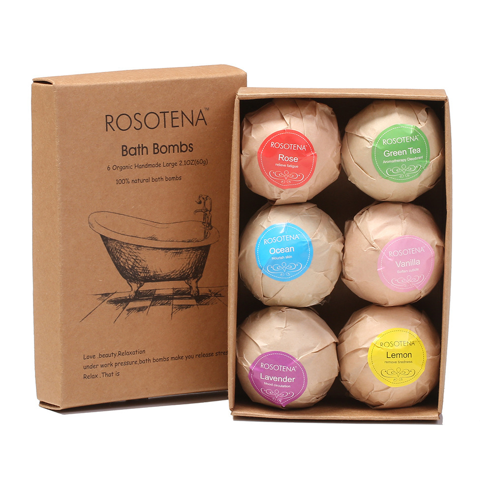 ROSOTENA 60g explosion bath salt ball aromatic bath salt bubble ball bath fizzer bath ball