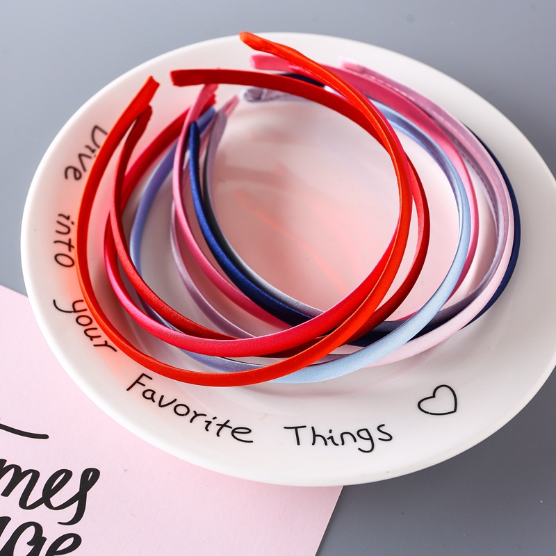 Children's headband 1cm cloth plastic headband girls' headwear hair accessories wholesale diy accessories handmade materials wholesale
