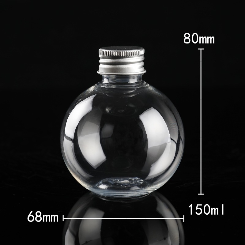 スポットGS24-150 150mlスプレーボトル透明petプラスチックボトル丸球電球ボトルとアルミカバー|undefined
