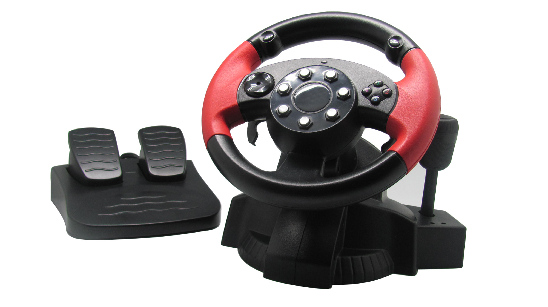 F1 PC game steering wheel Ps3/Ps2/STEAM all-in-one wired vibration steering wheel rubber grip