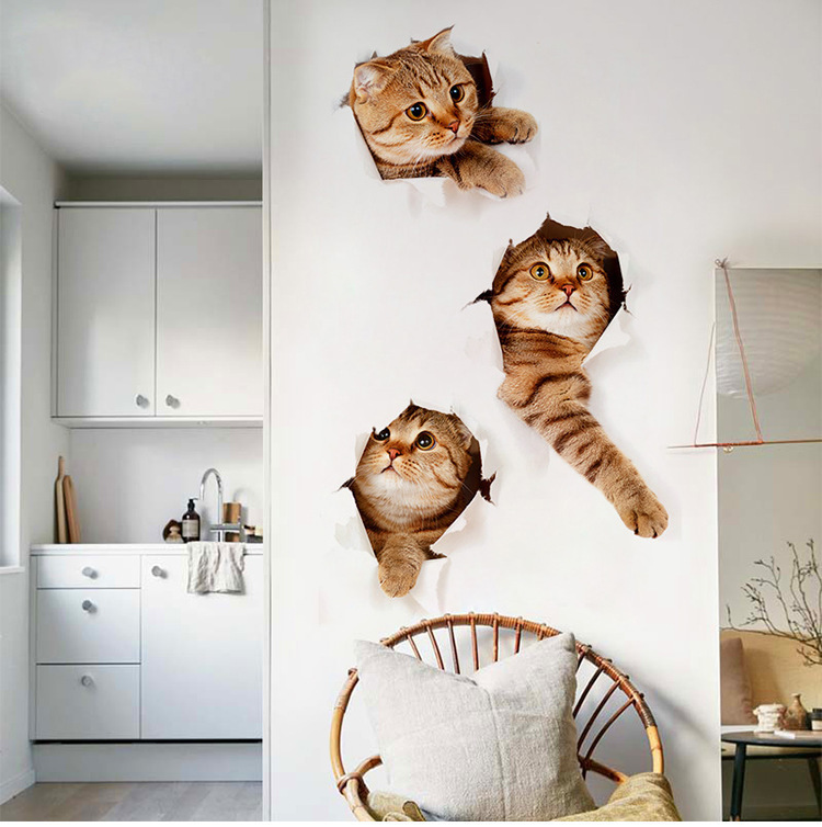 Foreign trade new variety of cat switch stickers removable decorative wall stickers cross-border wholesale manufacturers supply