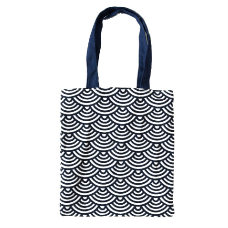 One-shoulder canvas bag cotton and linen dual-purpose double-sided cloth bag fresh art shopping bag Taobao source Women's bag