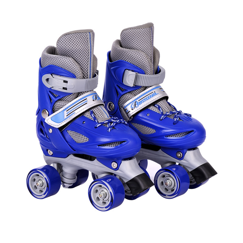 付属品の双列輪四輪スケート靴ローラースケート靴男女の子供は初めて全セットのローラースケート靴を勉強します。|undefined