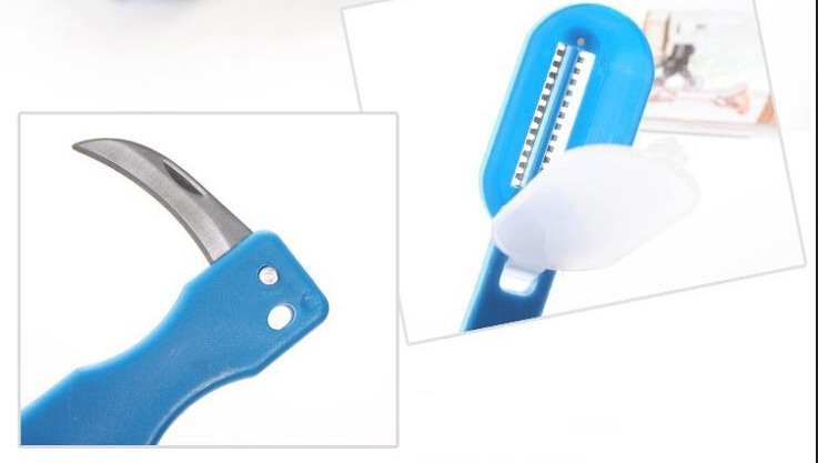 Stainless steel fish scale Shaver with cover fish scale scraper fish killer Planer knife fish scale killer Planer knife fish scale brush