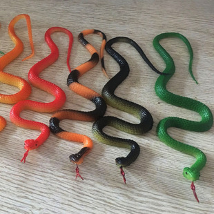 Simulation snake fake snake small snake soft rubber snake plastic trick scary trick fool toy