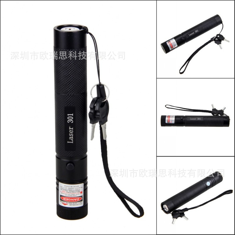 Cross-border Laser301 Red Green Blue Purple Laser Flashlight Sales Command Whip Pen Laser Light