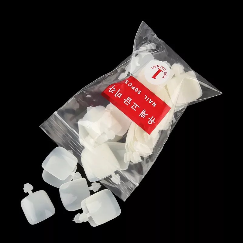 Nail nail bag 600 pieces of toe nail transparent color fake nail toenail bag full stick natural color special