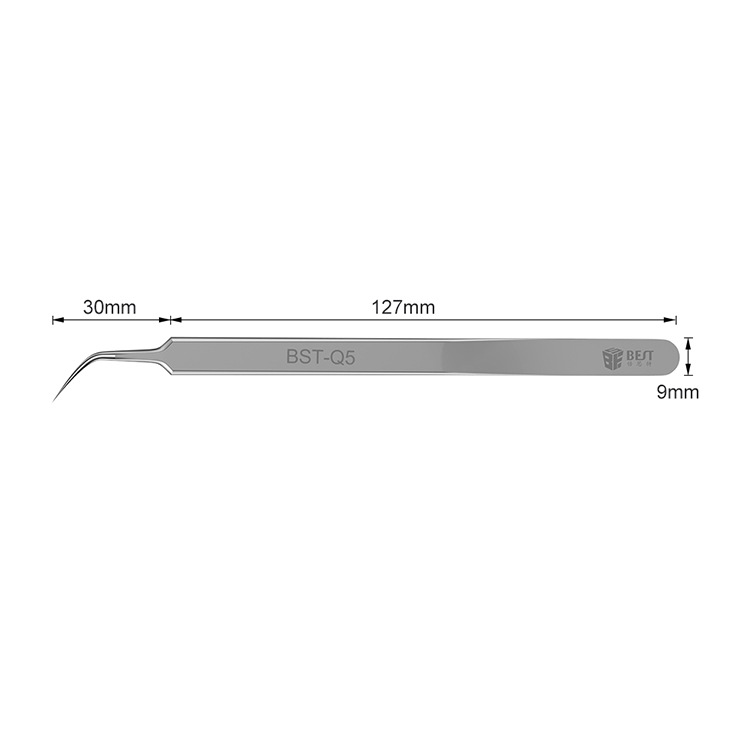 Beste Fly Line Tweezers Ultra Fine Point Tweezers Precision Curved Gripper Microscope Fingerprint Dedicated Tweezers 