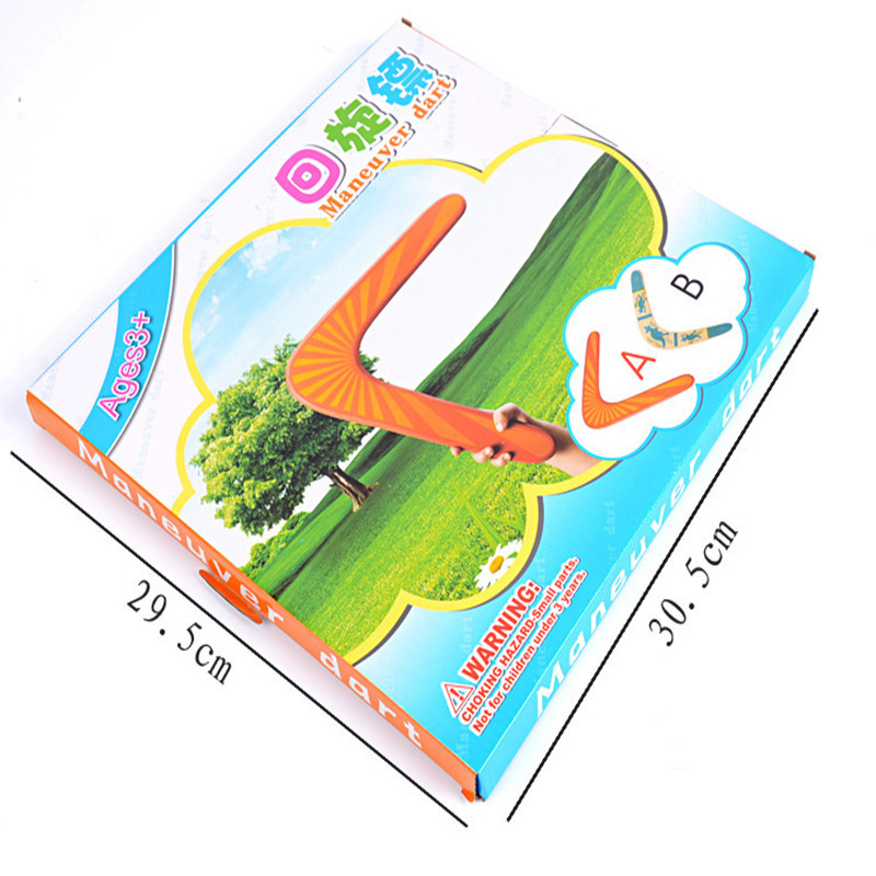 Wooden Boomerang Boomerang Boomerang V-shaped Dart Parent-child Outdoor Sports Equipment Skills Boomerang Dart