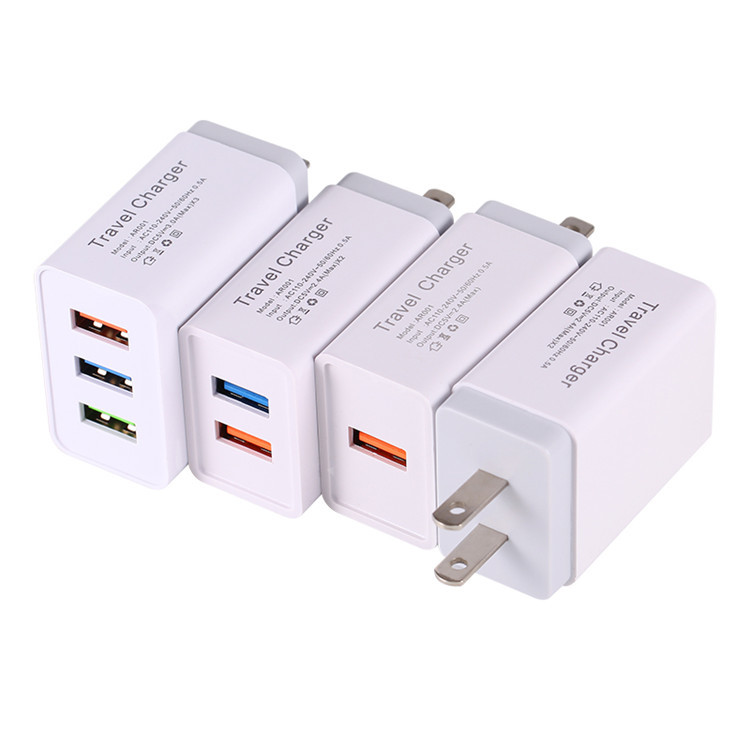 5V2.4A3usb charger US/European charging head mobile phone USB adapter dual USB mobile phone charger