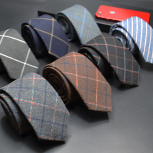 Men's high texture 6cm imitation wool tie wholesale Korean narrow tie British fashion Korean tie wholesale
