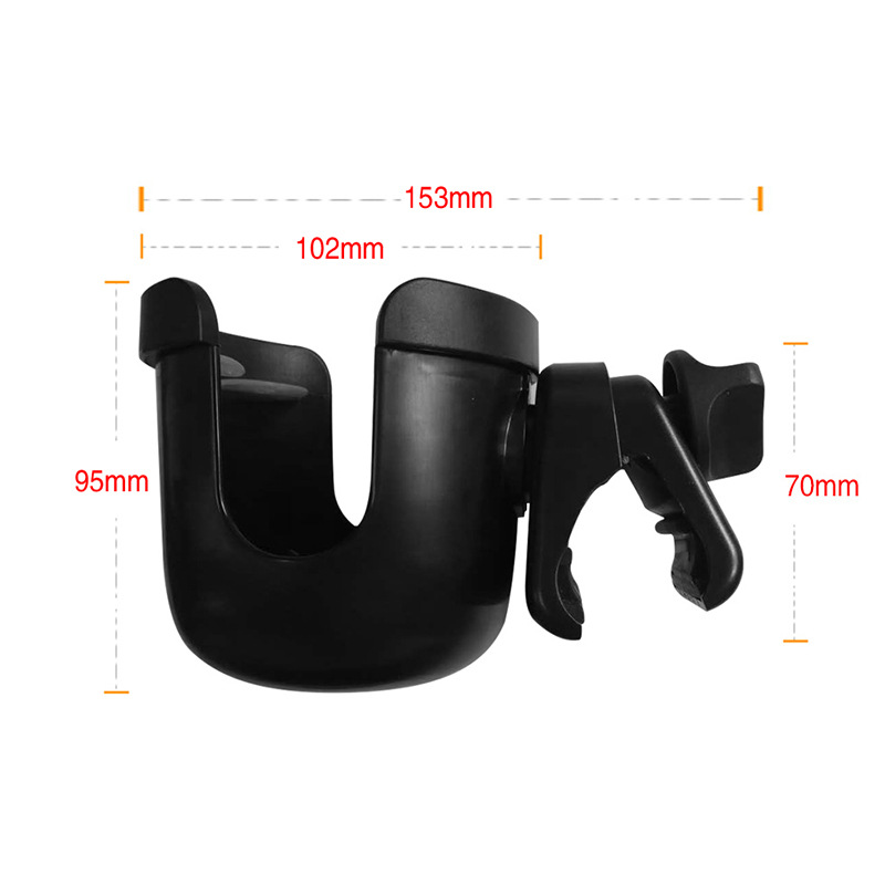 Factory wholesale baby carriage cup holder stroller bottle water bottle holder ABS fall-resistant baby carriage cup holder universal milk cup holder