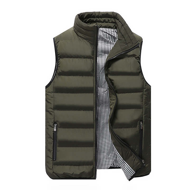 AliExpress men's vest autumn and winter foreign trade Men's down cotton casual vest men's slim fit couple vest men's outer