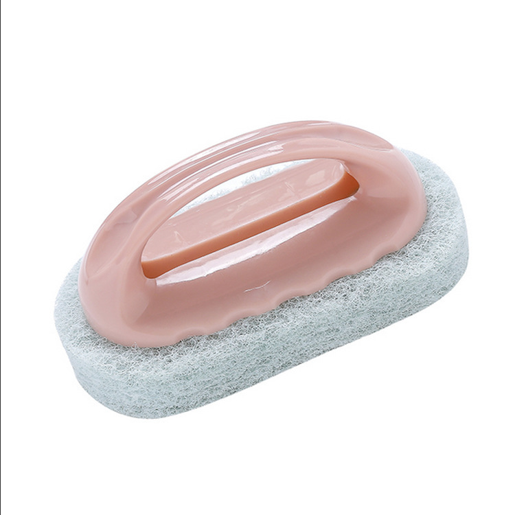 Home kitchen sponge cleaning brush stove brush with handle sponge cleaning bathtub floor brush t