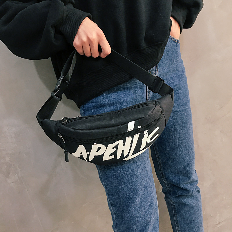 Nylon Cloth Waist Bag Women's 2022 New Fashion Letter Nylon Crossbody Bag Fashion Sports Outdoor Chest Bag Waist Bag Women