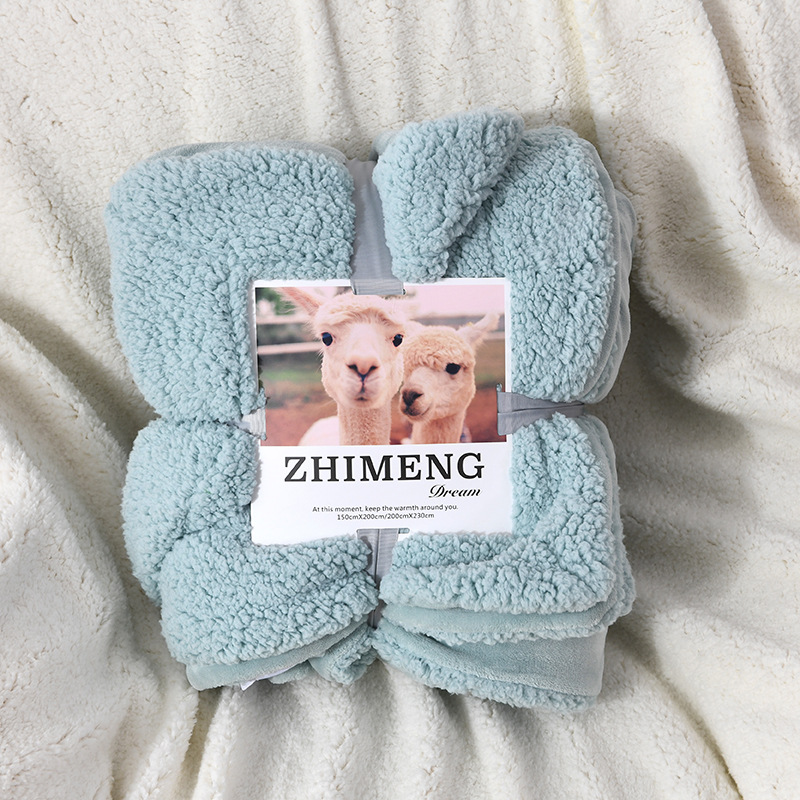 Cross-border Flannel Blanket Winter Thickened Warm Double Blanket Casual Sherpa Lambswool Blanket Wholesale