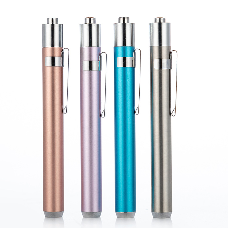 Stainless steel small flashlight pen clip portable moon light medical outdoor home logo gift 7 trumpet Electric