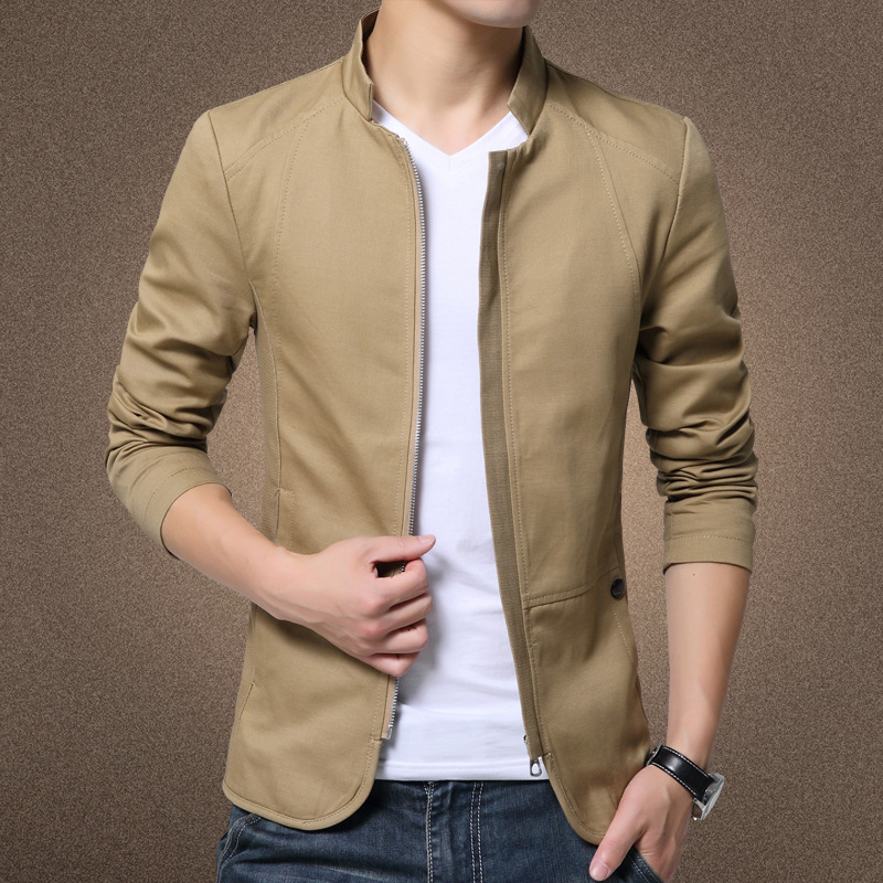 Men's casual washed jacket men's 2018 Spring and Autumn New Korean style slim-fit handsome cotton outer clothes men's fashion