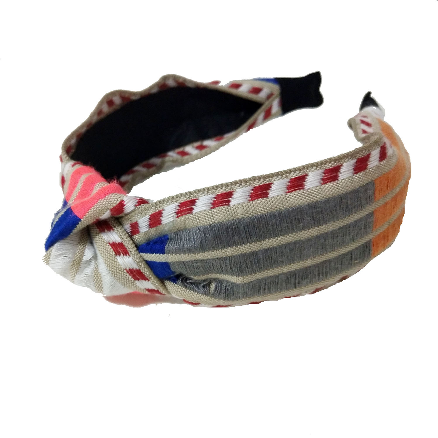Korean Style Contrast Color Fashion Color Block Knot Hair Band Hair Band 81103