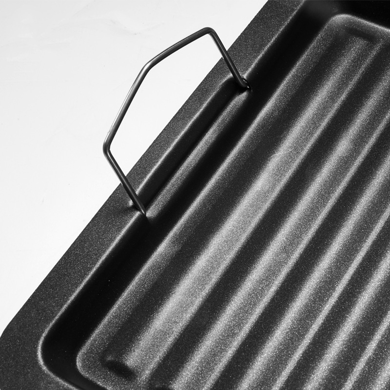 Barbecue non-stick frying pan outdoor charcoal barbecue pan iron plate barbecue tool accessories barbecue oven frying pan manufacturer