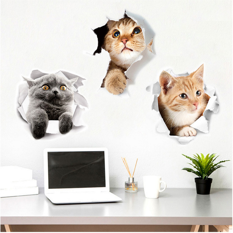 Foreign trade new variety of cat switch stickers removable decorative wall stickers cross-border wholesale manufacturers supply