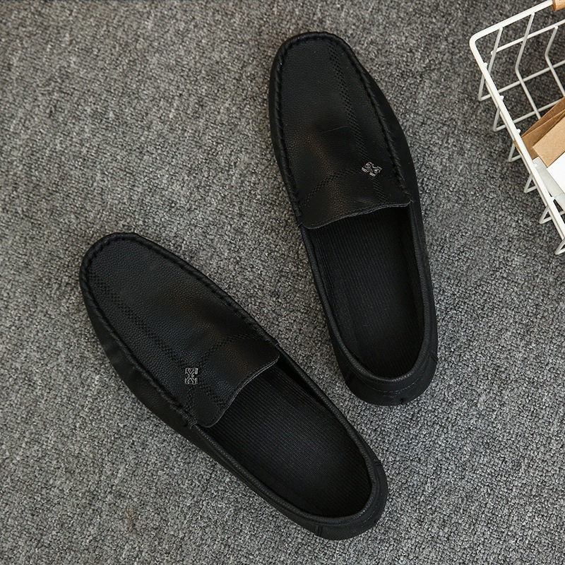 Men's bean shoes soft soft soles youth everything with lazy shoes loafers_voghion.com