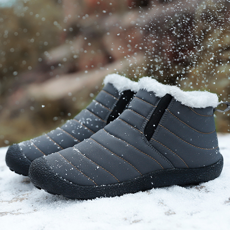 Cross-border winter cotton shoes snow boots women's high-top velvet warm cotton slippers winter shoes mother short boots large size shoes