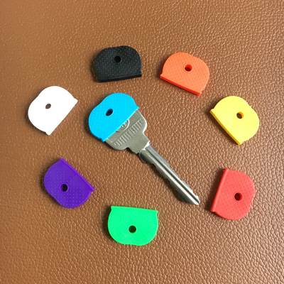 Silicone key cap elastic key case color key ring lucky 8 colors foreign trade Amazon Supply