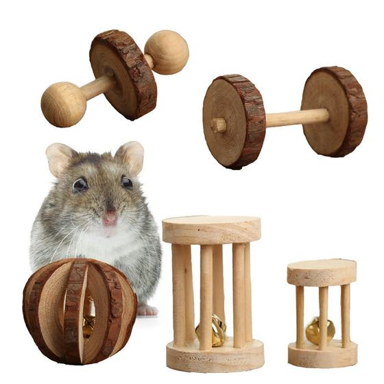 Ebay Amazon Hot Hamster Rabbit Parrot Cat Dog Wooden Small Toy Combination Molar Pet Supplies