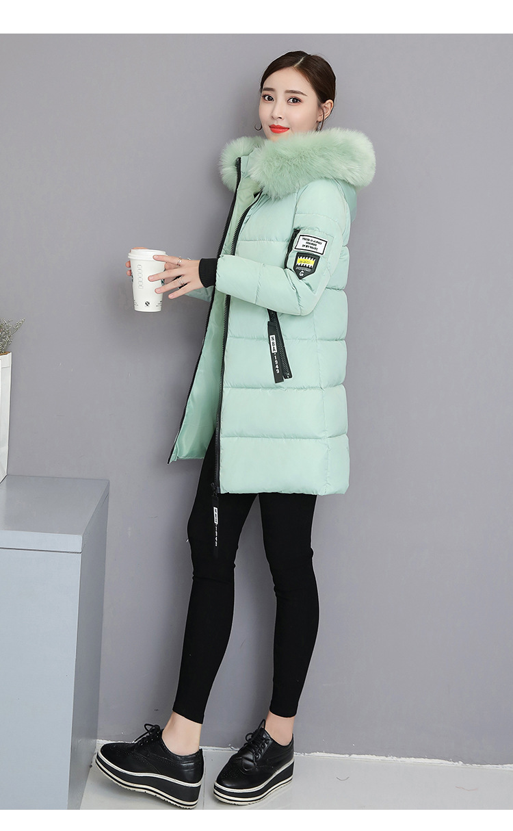 2023 Cotton-padded Jacket Women's Long Slim Fit Slimming Cotton-padded Jacket Coat Large Size Wool Collar Thickened Large Size Cotton-padded Jacket Ti_voghion.com