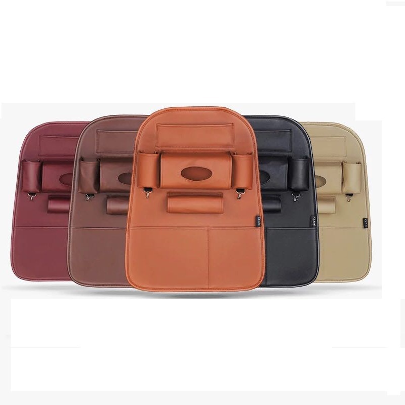 Cross-border car car seat storage bag leather car storage bag car seat storage hanging
