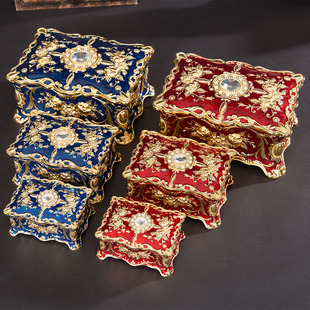 Metal Crafts European Style Vintage Jewelry Jewelry Box Creative Ring Necklace Small Storage Box Gift