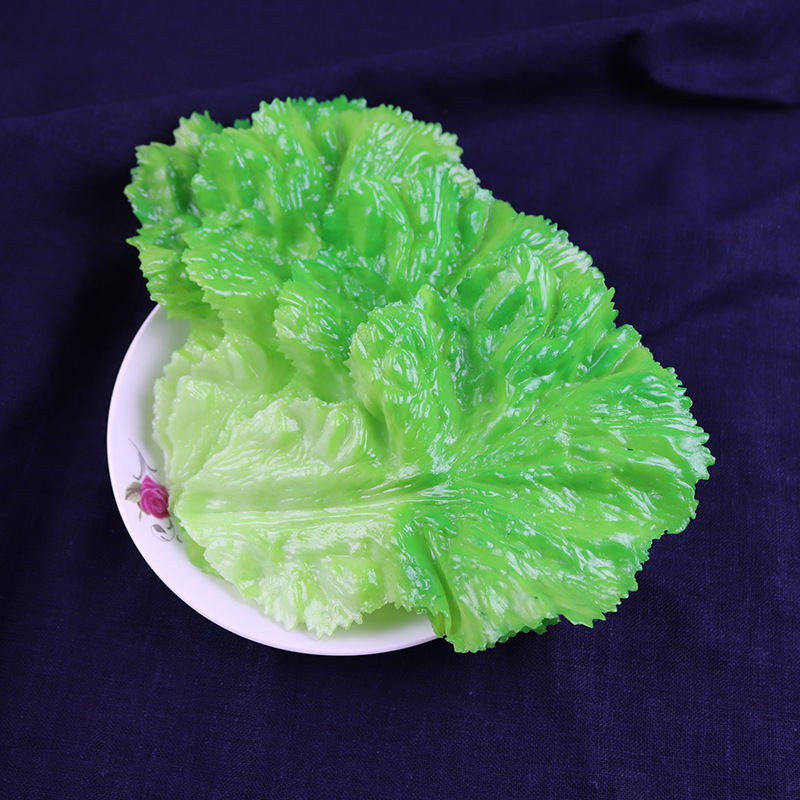 Artificial lettuce leaf vegetable fake vegetable leaf cabbage leaf plastic vegetable leaf green vegetable leaf plastic leaf lettuce leaf decoration
