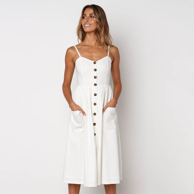 Cross-border Foreign Trade 2024 Summer Bohemian Printed Strap Waistline V-neck Mid-length Short-sleeved Large Swing Dress