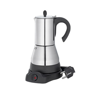 Cross-border Home Coffee Machine Italian Coffee Pot European Plug-in Convenient Stainless Steel 304 Electric Moka Pot