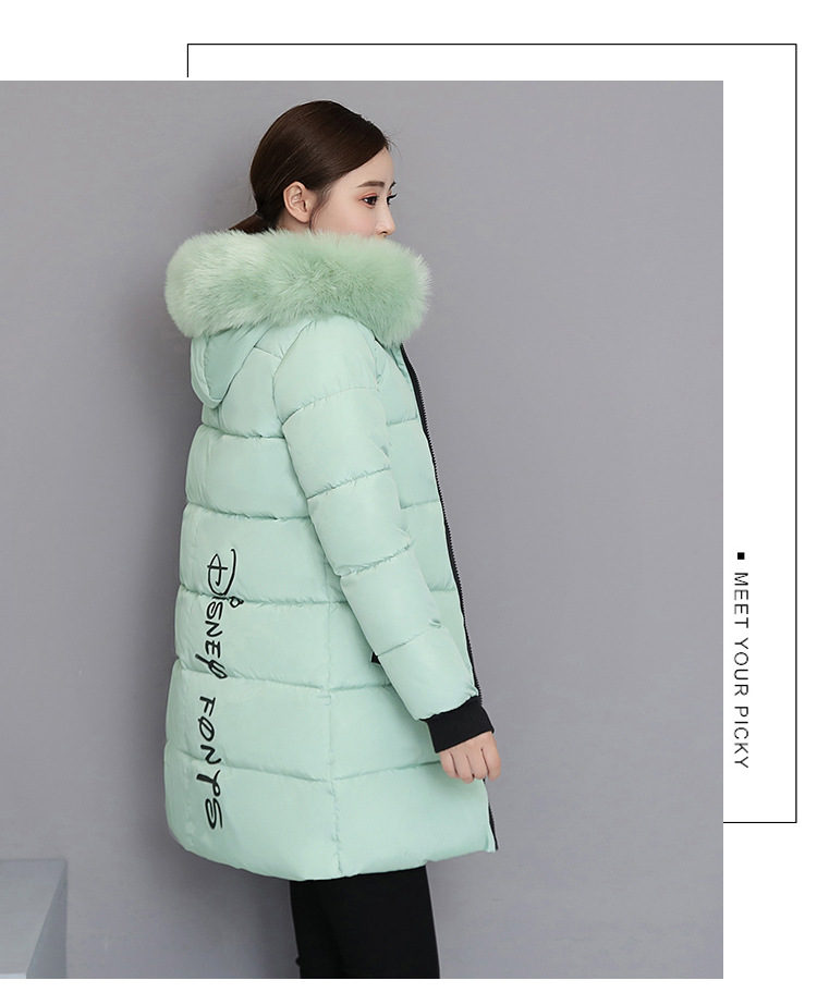 2023 Cotton-padded Jacket Women's Long Slim Fit Slimming Cotton-padded Jacket Coat Large Size Wool Collar Thickened Large Size Cotton-padded Jacket Ti_voghion.com