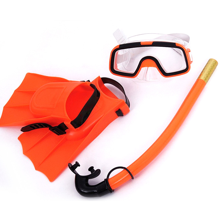 Dry breathing tube children's diving goggles snorkeling three treasures set swimming goggles swimming glasses breathing tube flippers