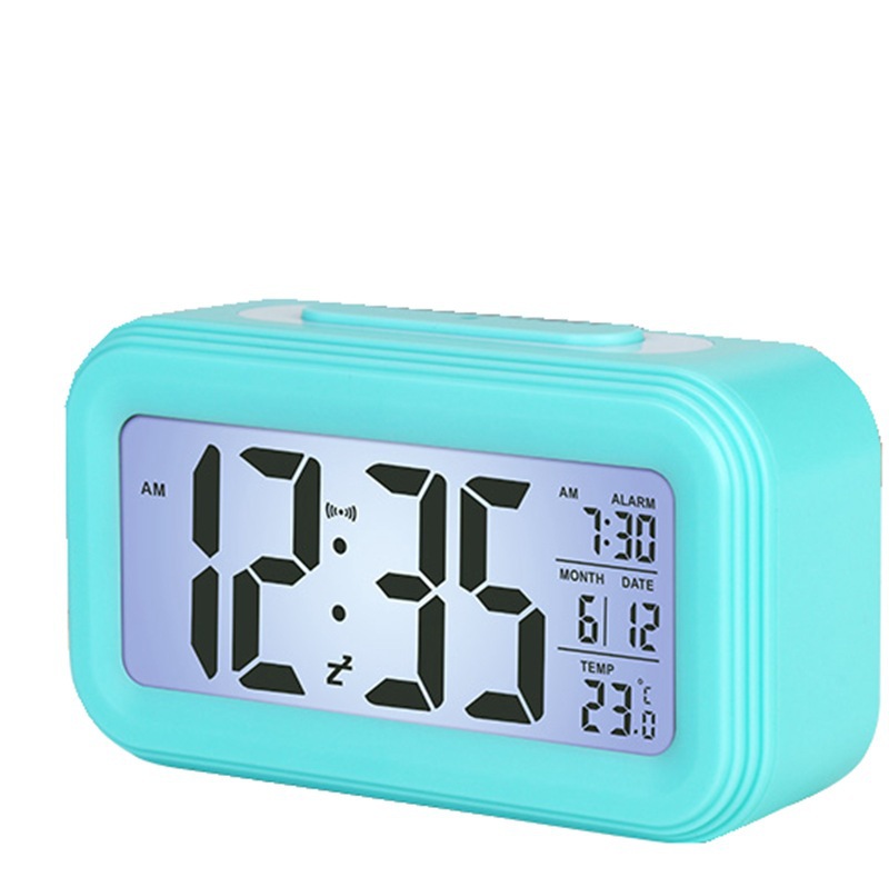 New Chinese Large Screen LCD Electronic Clock Multifunctional Smart Clock Luminous Mute Alarm Clock Electronic Digital Clock 3#