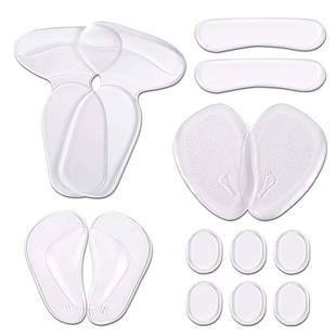 Heel Pad Silicone Anti-wear Non-slip Half-code Pad Transparent Invisible Massage Shock Absorbing Heel Pad PU Anti-wear Heel Pad