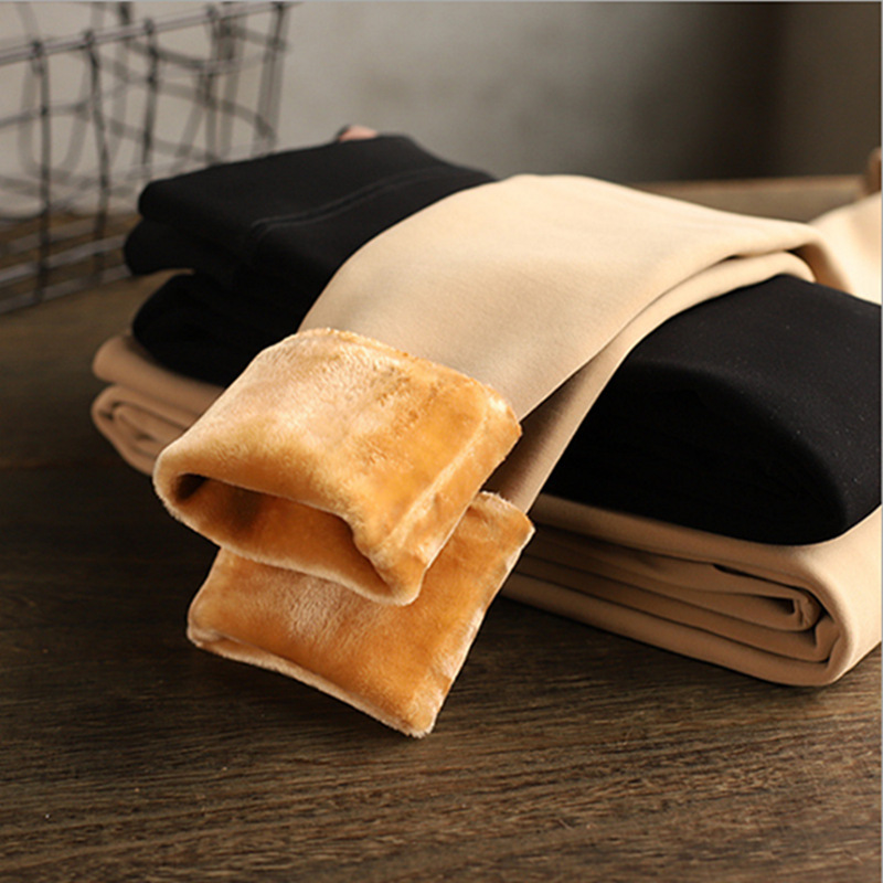 300g winter velvet leggings women's high waist slim light leg artifact pantyhose fake meat warm one-piece pants