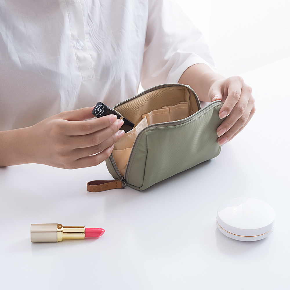 Korean Style Cosmetic Bag Simple Lady Mini Wash Bag Waterproof Small Portable Handheld Portable Travel Storage Bag