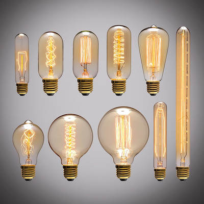 Edison bulb E27 silk carbon filament lamp retro bulb tungsten filament lamp bubble bar window decoration bulb wholesale