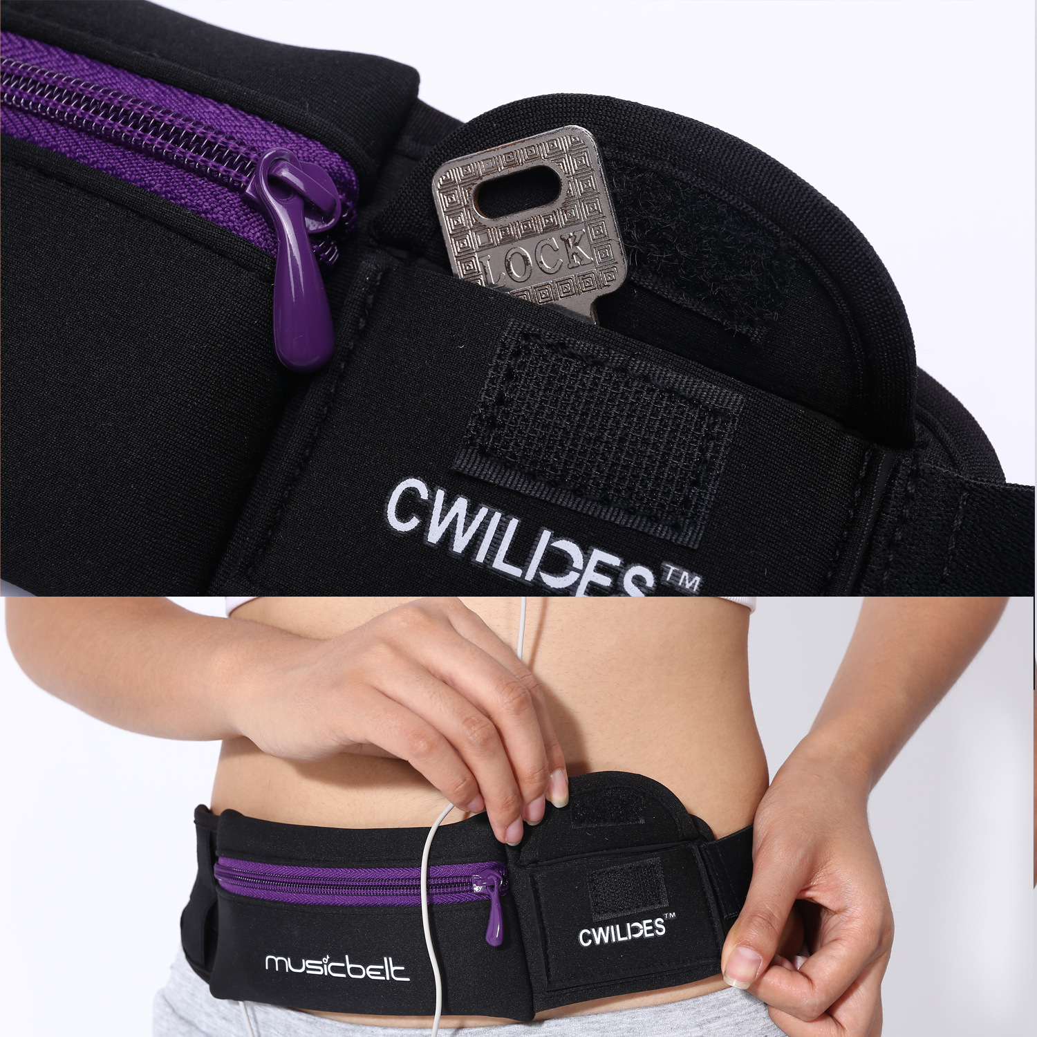 Outdoor Fitness Waist Bag Running Riding Waist Bag Anti-theft Waterproof Mobile Phone Bag Travel Music Waist Bag