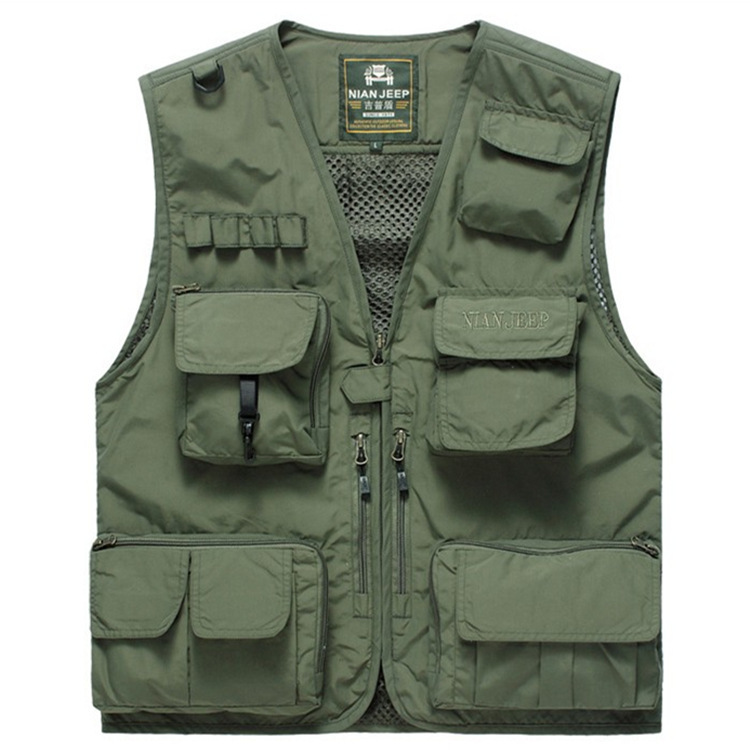 Men's Vest Outdoor Multi-Pocket Fishing Photography Advertising Large Size Vest Processing 7898