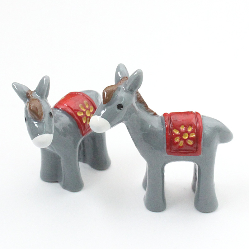 Little donkey Moss micro landscape ornaments cartoon fleshy flower creative DIY three-dimensional cute animal accessories