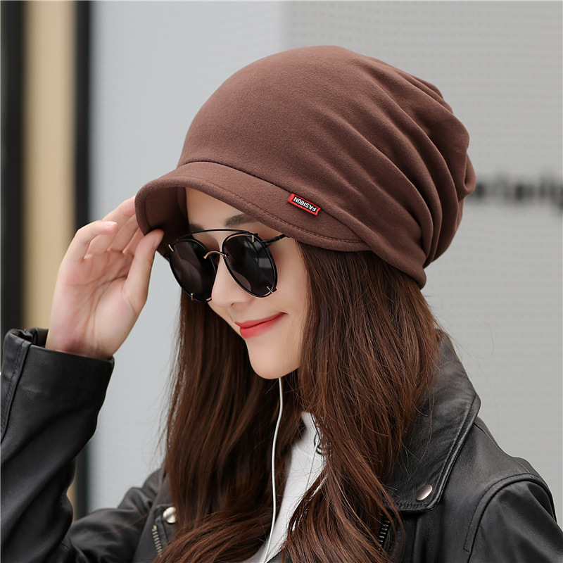 Solid Color Korean Style Cap New Hat Women's Warm Fashion Hat Multi-functional Outdoor Cold-proof Hat
