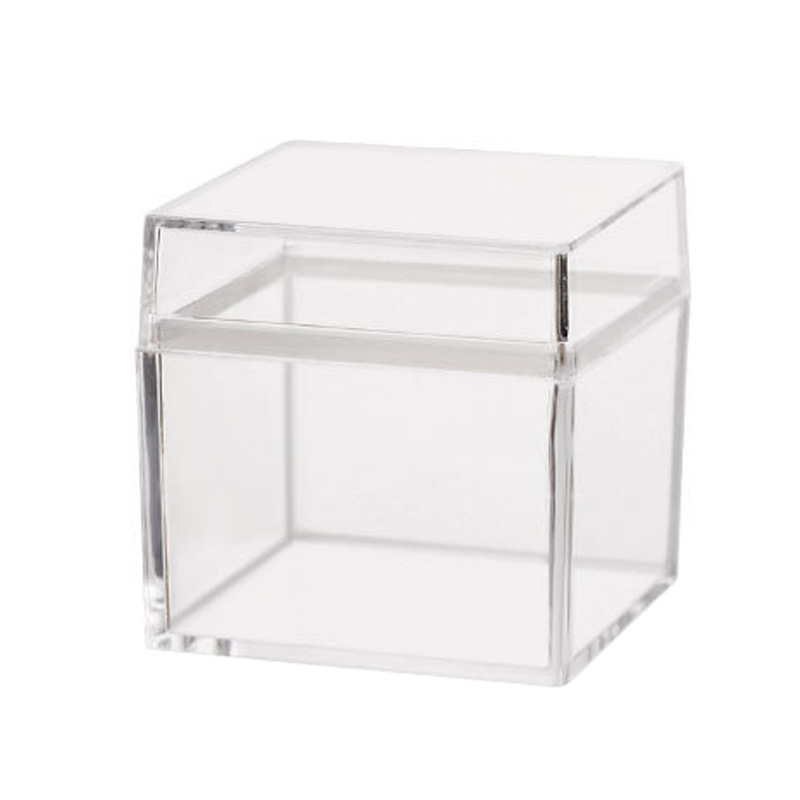 5cm square box transparent plastic box PS heaven and earth cover square box cookies sugar box packaging box storage box