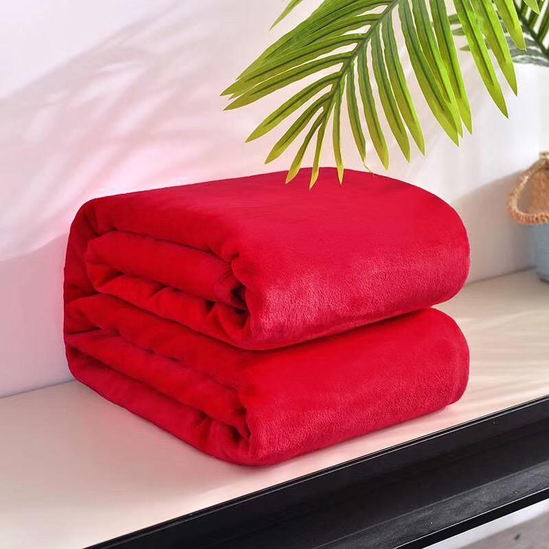 Factory generation solid color flannel padded coral fleece blanket Falei fleece blanket gift yoga blanket logo wholesale