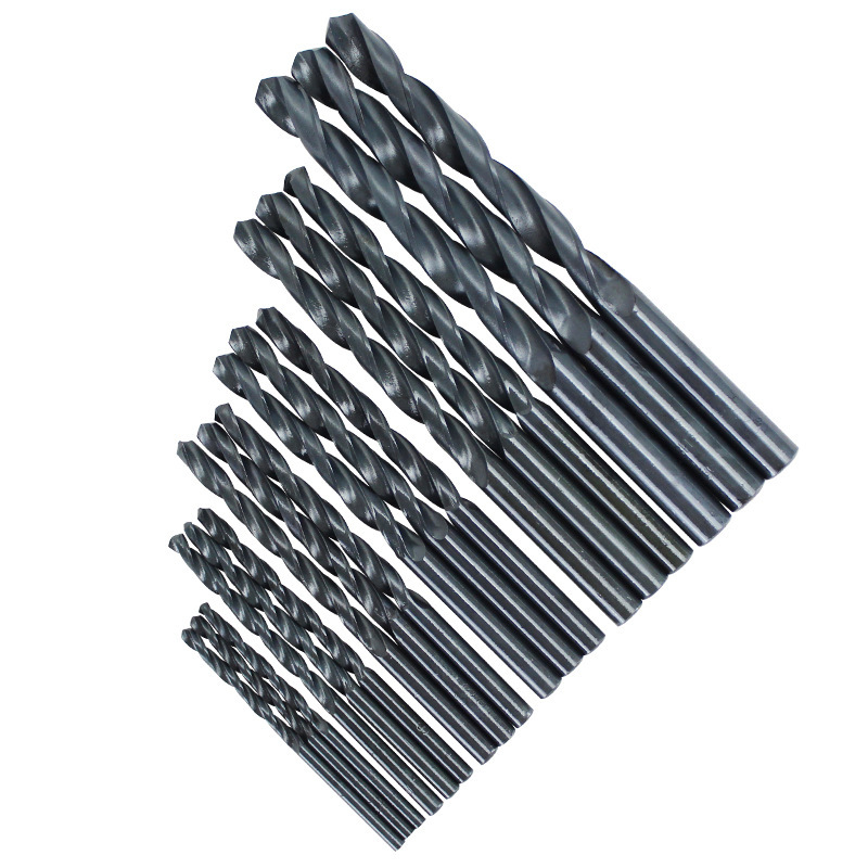 Large quantity favorably black twist drill bit, full grinding drill bit, straight shank twist drill wholesale
