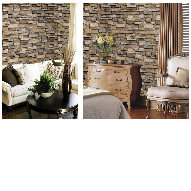 Cross-border 45cm simulation rock brick bedroom living room background wallpaper decorative wallpaper stickers SA1007